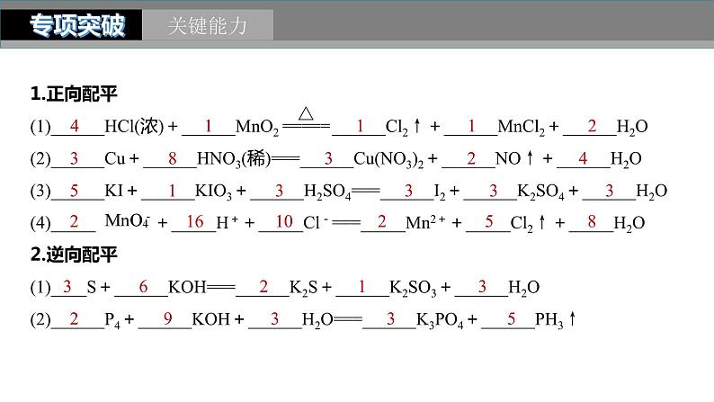 2024年高考化学一轮复习课件（鲁科版）第2章 第8讲　氧化还原反应方程式的书写与配平07