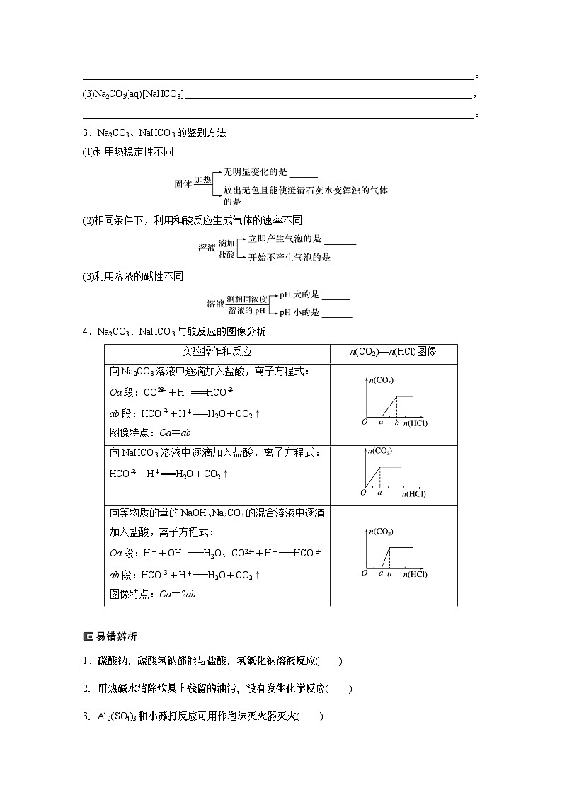 2024年高考化学一轮复习课件（鲁科版）第3章 第10讲　碳酸钠和碳酸氢钠　碱金属02