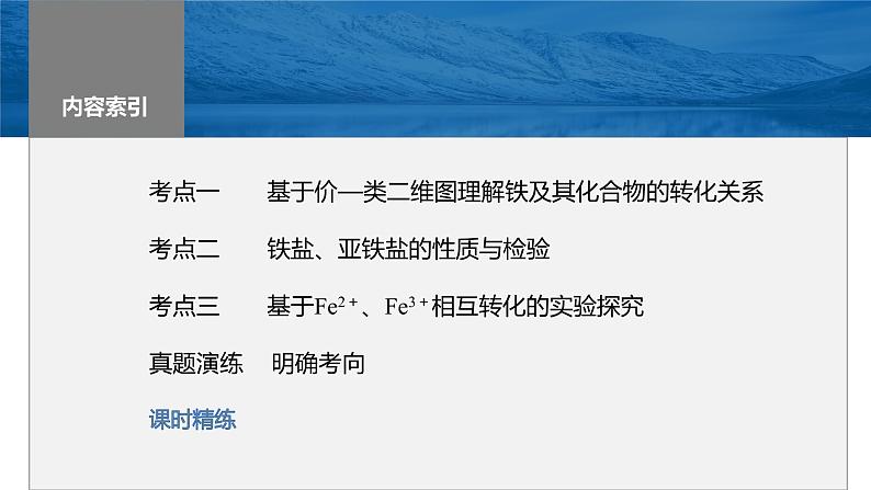 2024年高考化学一轮复习课件（鲁科版）第3章 第13讲　铁及其化合物的转化关系03