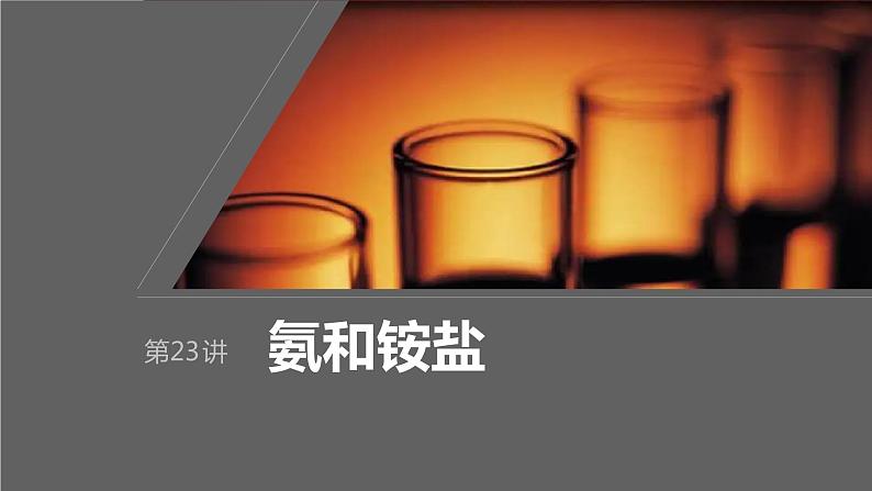 2024年高考化学一轮复习课件（鲁科版）第4章 第23讲　氨和铵盐01