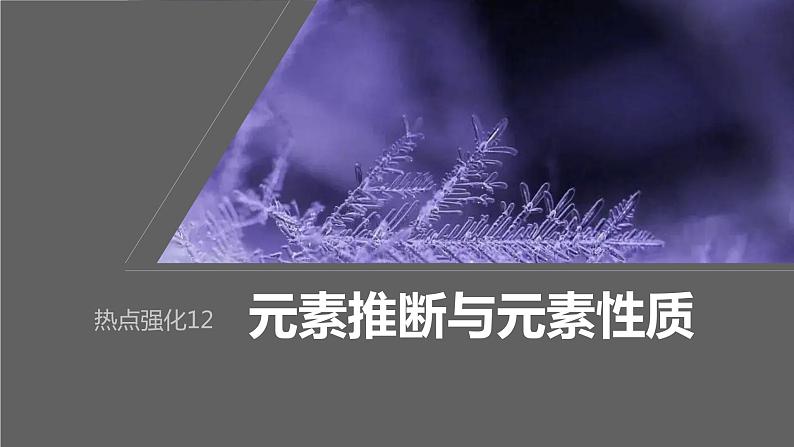 2024年高考化学一轮复习课件（鲁科版）第5章 热点强化12　元素推断与元素性质01