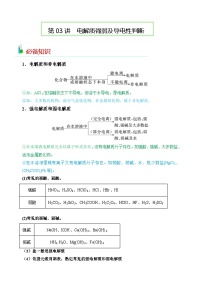 第03讲  电解质强弱及导电性判断-2023-2024学年高一化学易混易错巧讲精练（人教版2019必修第一册）