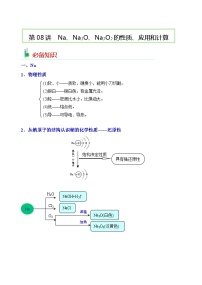 第08讲  Na、Na2O、Na2O2的性质、应用和计算-2023-2024学年高一化学易混易错巧讲精练（人教版2019必修第一册）