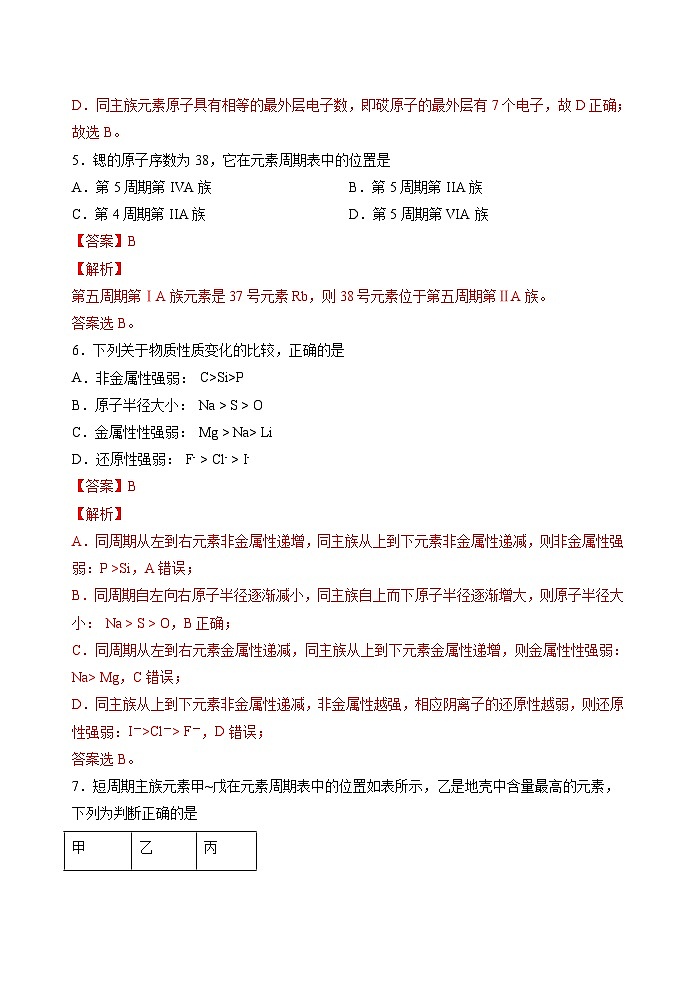 第23讲  第四章期末备考提分练  -2023-2024学年高一化学易混易错巧讲精练（人教版2019必修第一册）第3页