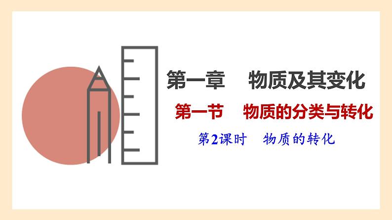 1.1.2 物质的转化 2023-2024学年高一化学同步精品课件（人教版2019）第1页