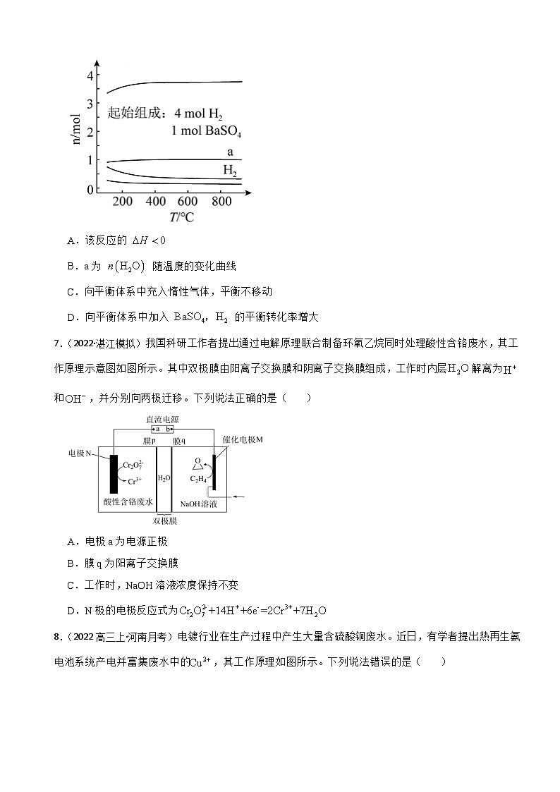 2024届高三化学一轮复习专项训练——化学反应与能量02