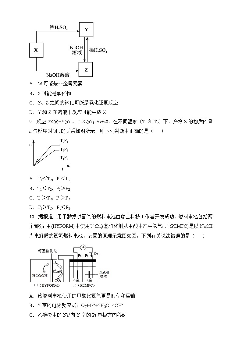 湖南省2023-2024学年高二化学上学期开学调研试题（Word版附解析）03