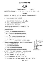 2023-2024学年度北京清华附中高三开学测化学试题