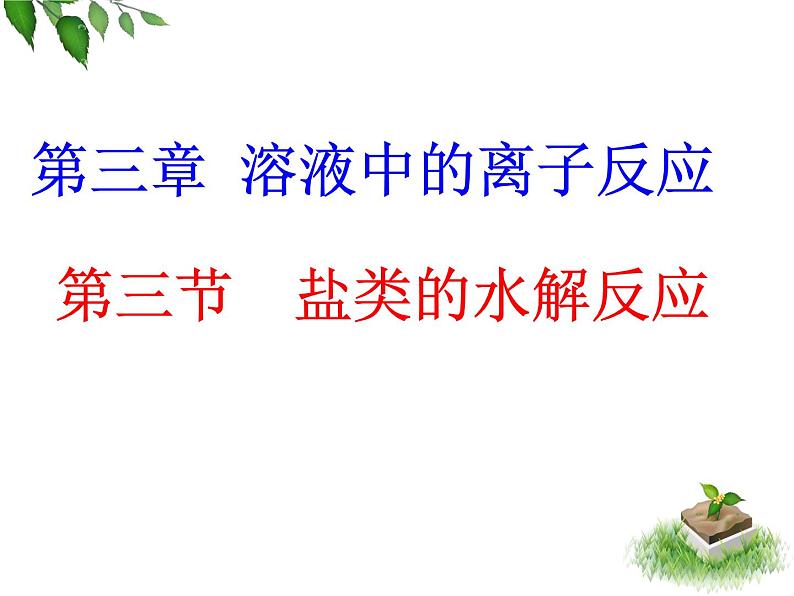 化学选修四-第三章水溶液中的离子平衡第三节盐类的水解课件PPT第2页