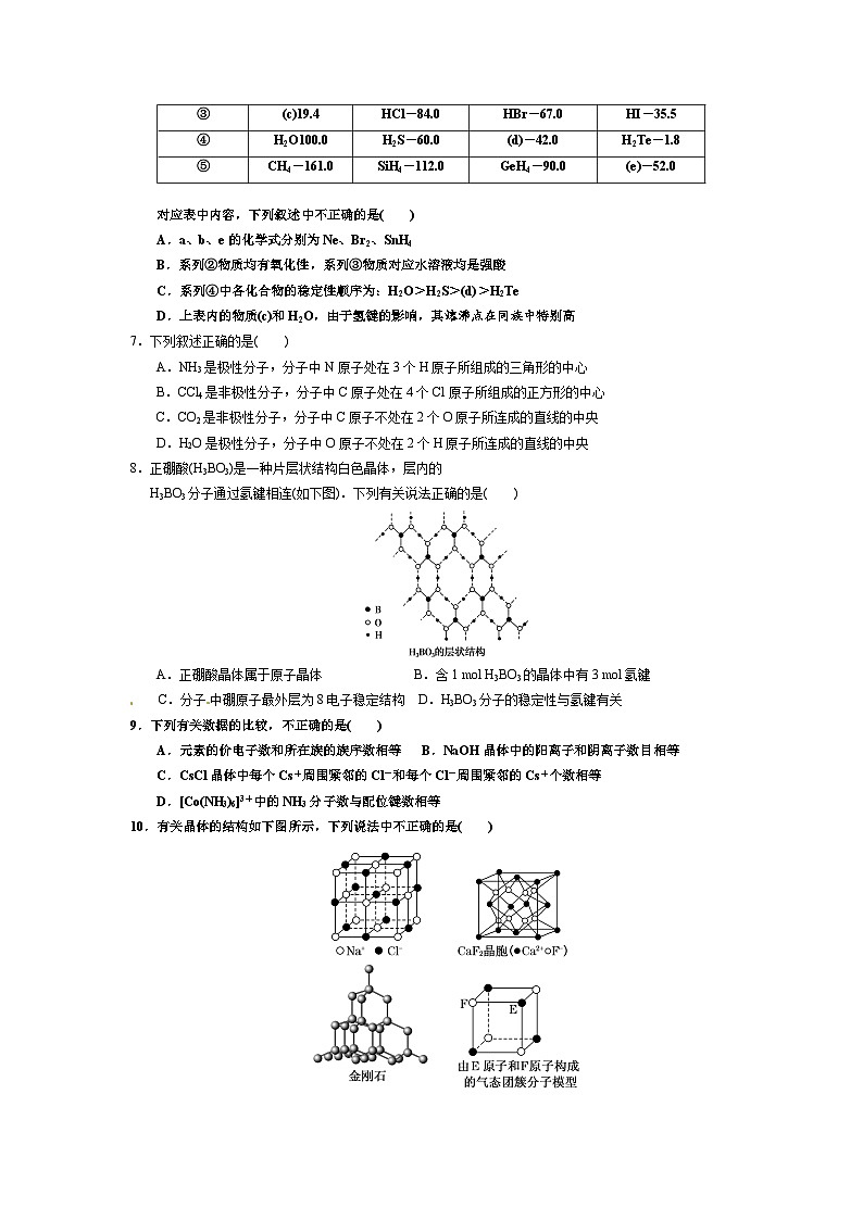黄石有色一中高二化学下学期期中试卷及答案02