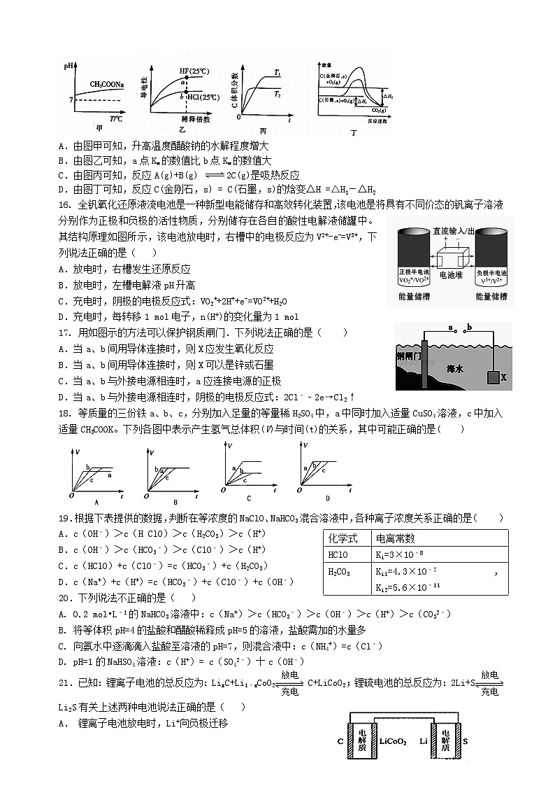 黑龙江实验中学上学期高二化学期末试卷及答案03