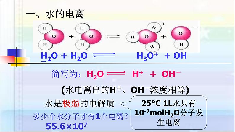 化学选修四-第三章水溶液中的电离平衡第二节水的电离和溶液的酸碱性课件PPT第4页