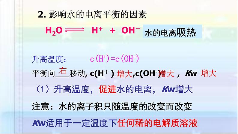 化学选修四-第三章水溶液中的电离平衡第二节水的电离和溶液的酸碱性课件PPT第7页