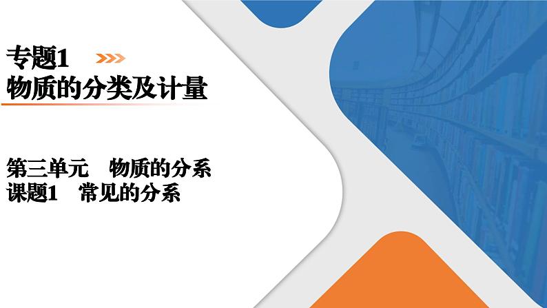 专题1　第3单元　课题1　常见的分散系 高一化学同步精品课件（苏教版2019必修第一册）01