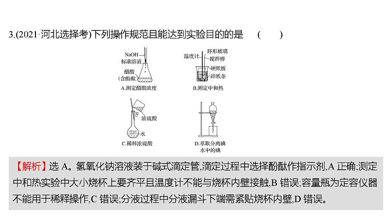 2022-2023 高考化学 专题辅导  专题11　化学实验基础课件PPT07