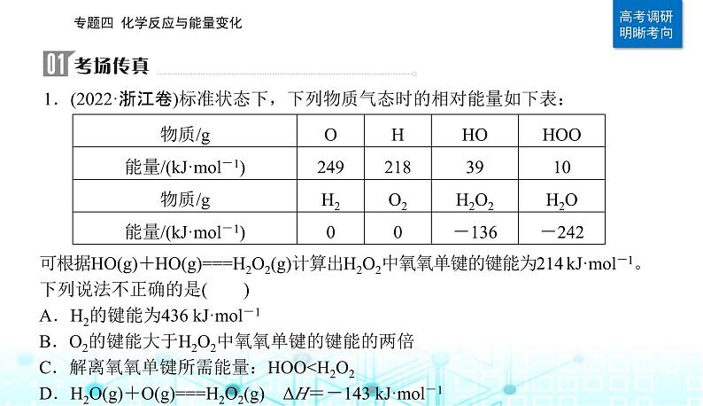 2023届高考化学二轮复习专题四化学反应与能量变化课件第2页