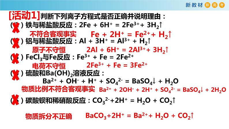 高一化学同步教学课堂 人教版2019必修第一册 1.2.3 离子反应的实质、类型和条件课件PPT第4页