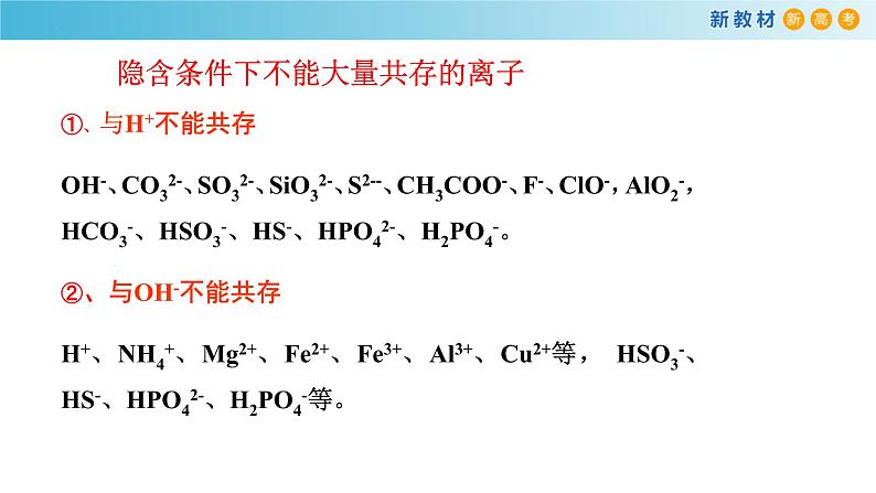 高一化学同步教学课堂 人教版2019必修第一册 1.2.4 离子反应的应用课件PPT第7页