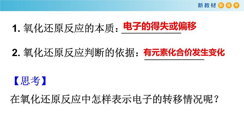 高一化学同步教学课堂 人教版2019必修第一册 1.3.2 氧化还原反应中电子转移的表示方法课件PPT02