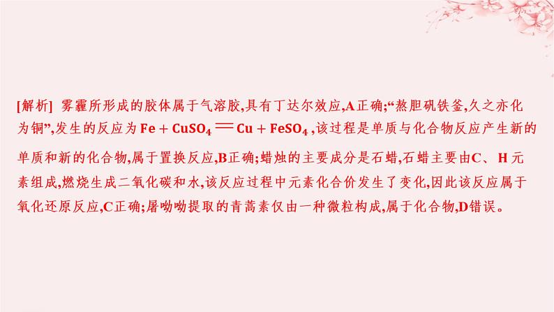 江苏专用2023_2024学年新教材高中化学专题1物质的分类及计量分层作业课件苏教版必修第一册02