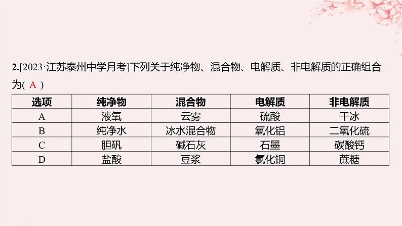 江苏专用2023_2024学年新教材高中化学专题1物质的分类及计量分层作业课件苏教版必修第一册03