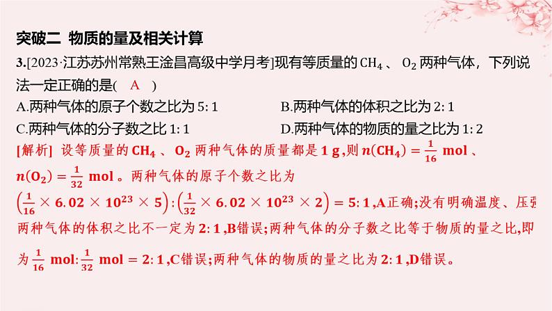 江苏专用2023_2024学年新教材高中化学专题1物质的分类及计量分层作业课件苏教版必修第一册05