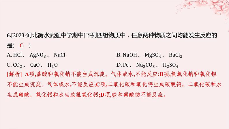 江苏专用2023_2024学年新教材高中化学专题1物质的分类及计量第一单元物质及其反应的分类第一课时物质的分类及转化分层作业课件苏教版必修第一册06