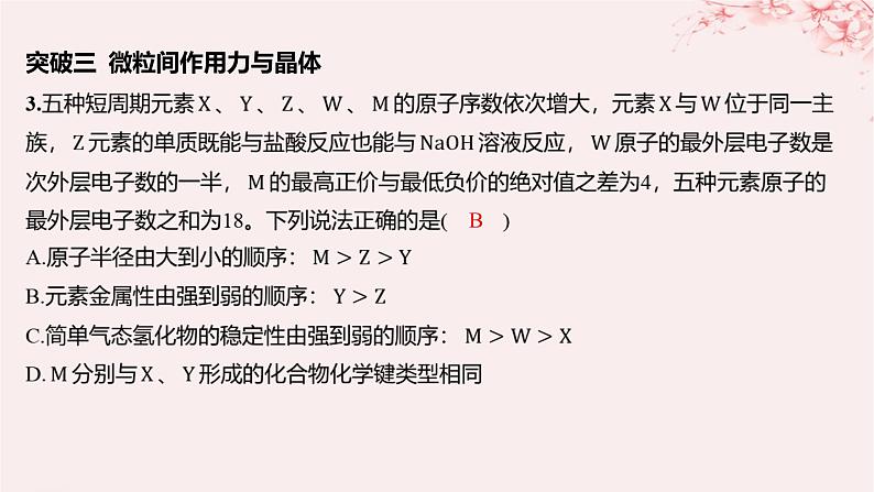 江苏专用2023_2024学年新教材高中化学专题5微观结构与物质的多样性专题5微观结构与物质的多样性分层作业课件苏教版必修第一册07