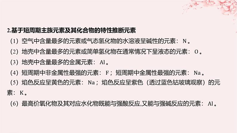 江苏专用2023_2024学年新教材高中化学专题5微观结构与物质的多样性微专题7元素综合推断分层作业课件苏教版必修第一册02