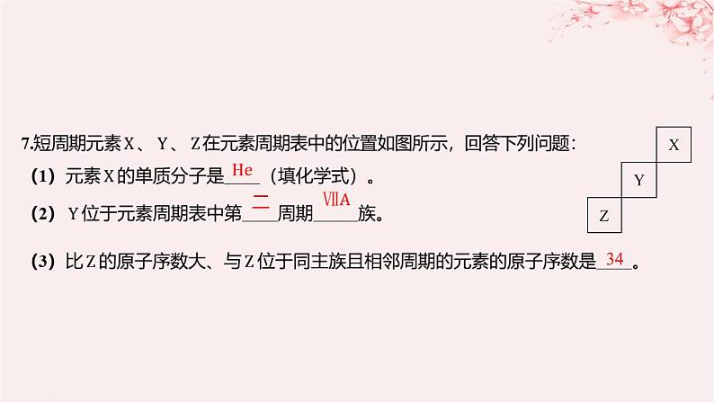 江苏专用2023_2024学年新教材高中化学专题5微观结构与物质的多样性第一单元元素周期律和元素周期表第二课时元素周期表分层作业课件苏教版必修第一册08