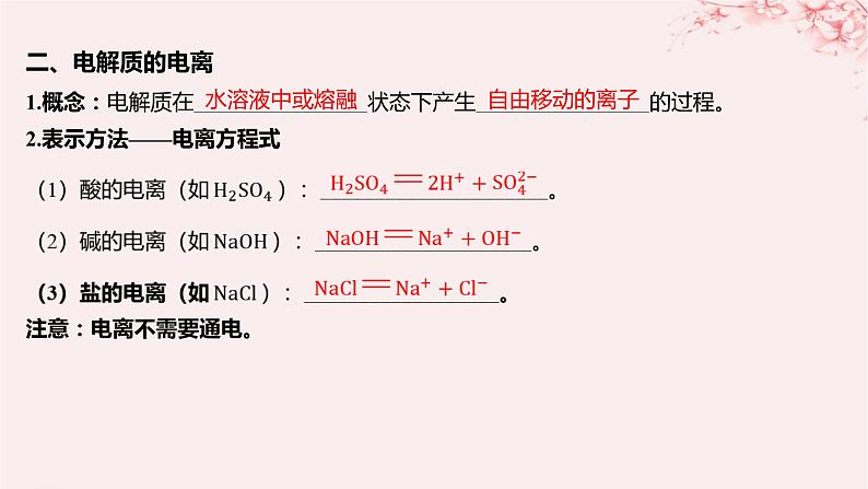 江苏专用2023_2024学年新教材高中化学专题1物质的分类及计量第三单元物质的分散系第二课时电解质溶液课件苏教版必修第一册06