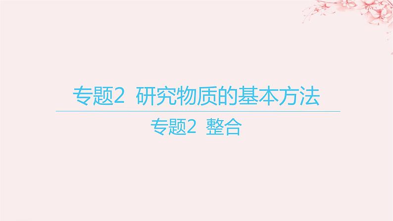 江苏专用2023_2024学年新教材高中化学专题2研究物质的基本方法整合课件苏教版必修第一册01