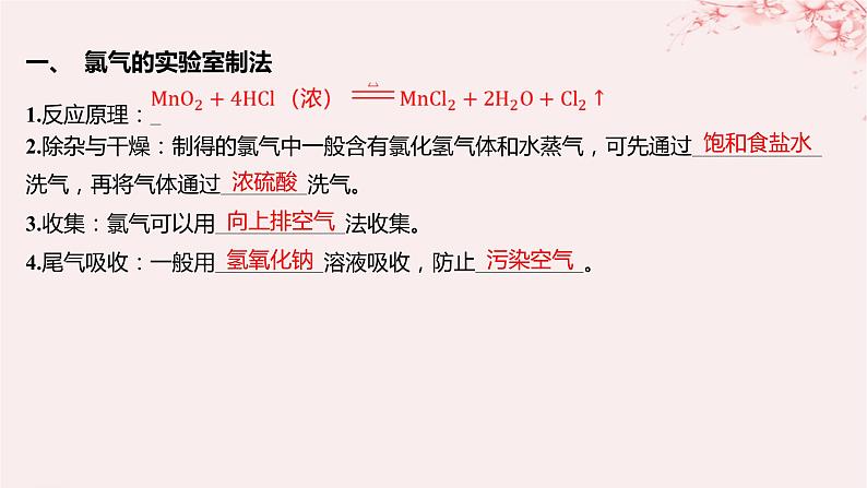 江苏专用2023_2024学年新教材高中化学专题3从海水中获得的化学物质第一单元氯气及氯的化合物第一课时氯气的发现与制备课件苏教版必修第一册第5页