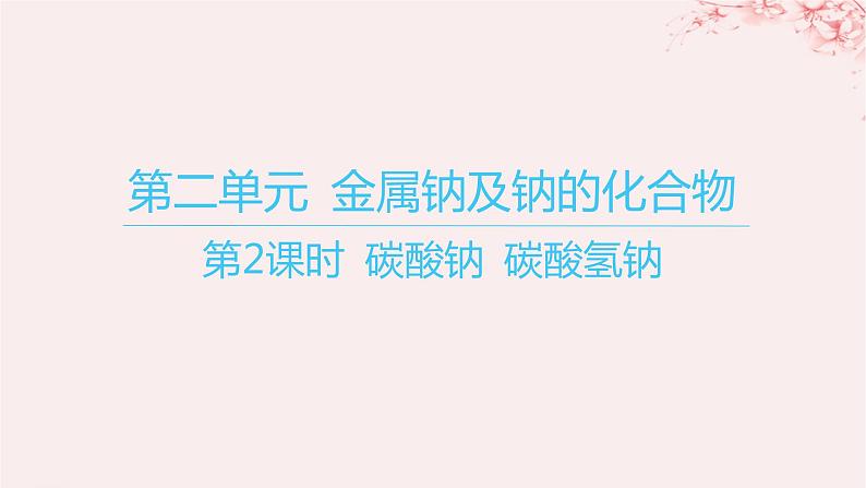 江苏专用2023_2024学年新教材高中化学专题3从海水中获得的化学物质第二单元金属钠及钠的化合物第二课时碳酸钠碳酸氢钠课件苏教版必修第一册01