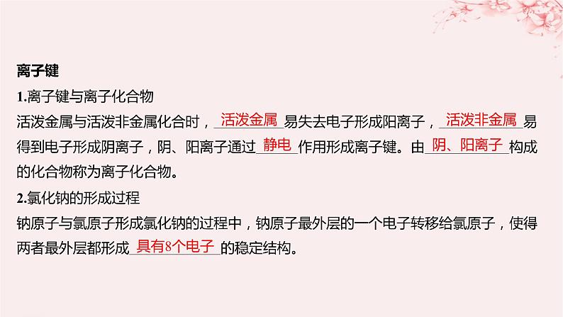 江苏专用2023_2024学年新教材高中化学专题5微观结构与物质的多样性第二单元微粒之间的相互作用力第一课时离子键课件苏教版必修第一册第5页