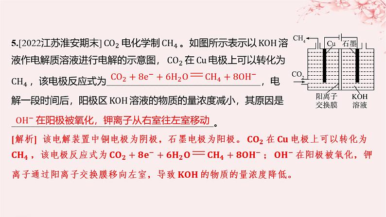 江苏专用2023_2024学年新教材高中化学专题1化学反应与能量变化第二单元化学能与电能的转化第五课时电解原理的应用分层作业课件苏教版选择性必修1第4页