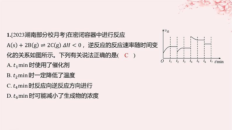 江苏专用2023_2024学年新教材高中化学专题2化学反应速率与化学平衡第三单元化学平衡的移动微专题7化学平衡图像的分析与应用分层作业课件苏教版选择性必修1第1页