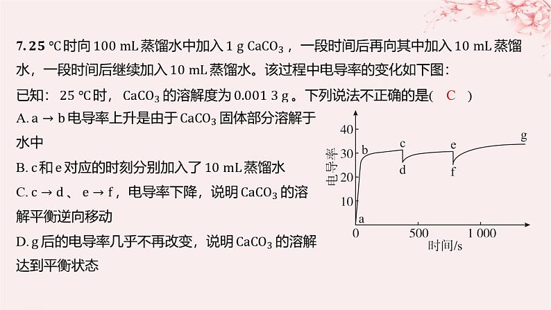 江苏专用2023_2024学年新教材高中化学专题3水溶液中的离子反应第四单元沉淀溶解平衡第一课时沉淀溶解平衡与溶度积分层作业课件苏教版选择性必修106