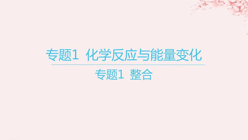 江苏专用2023_2024学年新教材高中化学专题1化学反应与能量变化整合课件苏教版选择性必修101