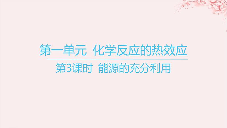 江苏专用2023_2024学年新教材高中化学专题1化学反应与能量变化第一单元化学反应的热效应第三课时能源的充分利用课件苏教版选择性必修1第1页