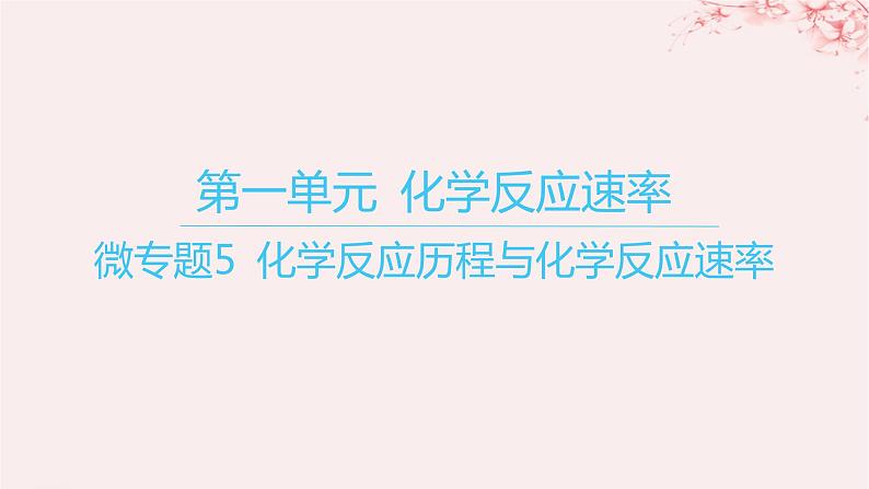 江苏专用2023_2024学年新教材高中化学专题2化学反应速率与化学平衡第一单元化学反应速率微专题5化学反应历程与化学反应速率课件苏教版选择性必修1第1页