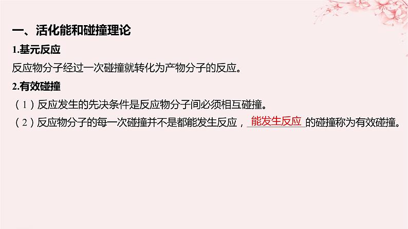 江苏专用2023_2024学年新教材高中化学专题2化学反应速率与化学平衡第一单元化学反应速率第二课时影响化学反应速率的因素课件苏教版选择性必修105