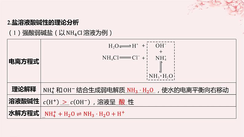 江苏专用2023_2024学年新教材高中化学专题3水溶液中的离子反应第三单元盐类的水解第一课时盐类水解的原理课件苏教版选择性必修1第6页