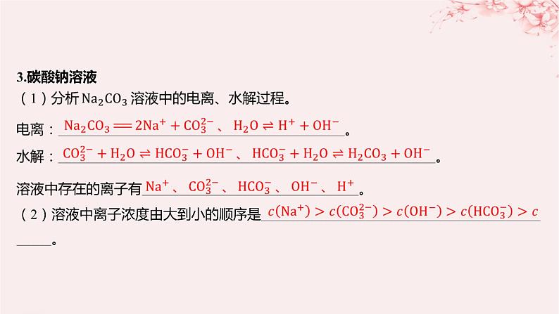 江苏专用2023_2024学年新教材高中化学专题3水溶液中的离子反应第三单元盐类的水解第三课时溶液中微粒浓度大小的比较课件苏教版选择性必修106