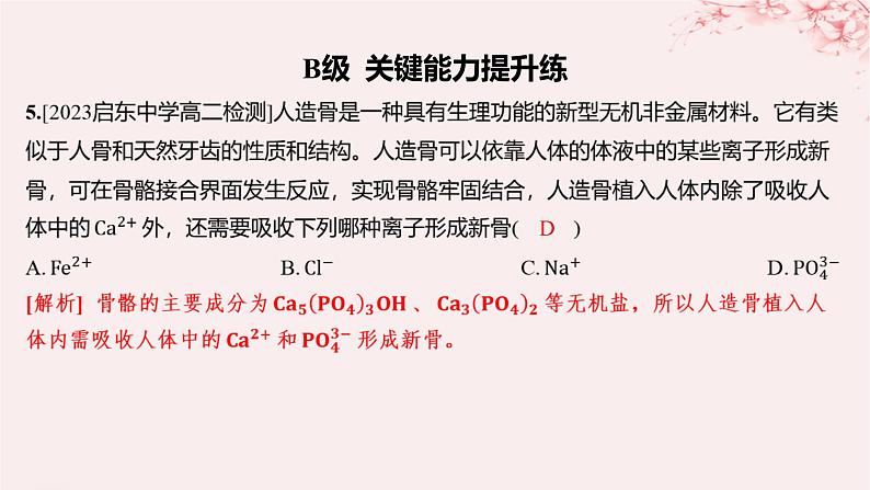 江苏专用2023_2024学年新教材高中化学专题1揭示物质结构的奥秘第三单元物质结构研究的意义分层作业课件苏教版选择性必修206