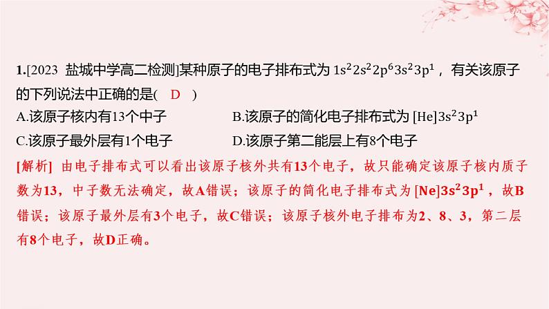 江苏专用2023_2024学年新教材高中化学专题2原子结构与元素性质第一单元原子核外电子的运动微专题1核外电子排布的规范书写与应用分层作业课件苏教版选择性必修201