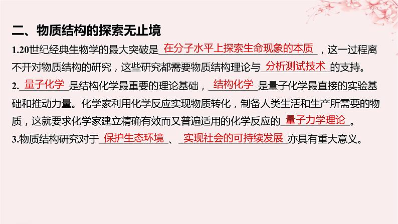 江苏专用2023_2024学年新教材高中化学专题1揭示物质结构的奥秘第三单元物质结构研究的意义课件苏教版选择性必修207