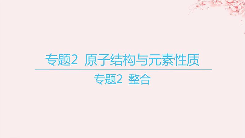 江苏专用2023_2024学年新教材高中化学专题2原子结构与元素性质整合课件苏教版选择性必修201