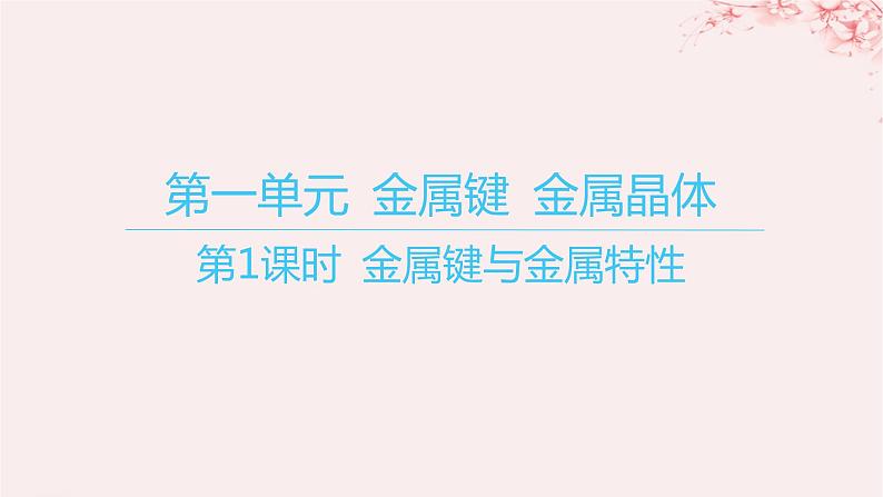 江苏专用2023_2024学年新教材高中化学专题3微粒间作用力与物质性质第一单元金属键金属晶体第一课时金属键与金属特性课件苏教版选择性必修201