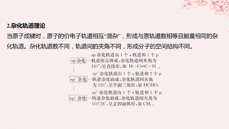 江苏专用2023_2024学年新教材高中化学专题4分子空间结构与物质性质第一单元分子的空间结构微专题4运用“两大理论”判断分子或离子的空间结构课件苏教版选择性必修204